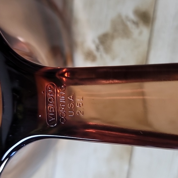 PYREX Corning Vision Amber Large 2.5L 2.6Q Covered Sauce Pan with Lid - Picture 3 of 10